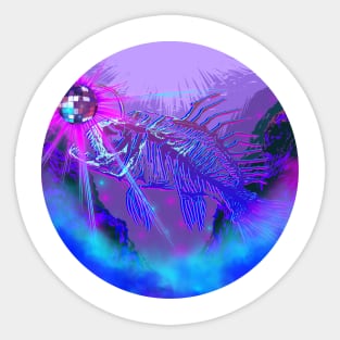 Angler fish, Electronic, Music, Party, Festival Sticker